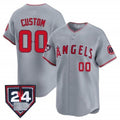 Custom Los Angeles Angels 2024 Spring Training Patch Vapor Premier Limited Jersey ¨C Gray REYNOLDS