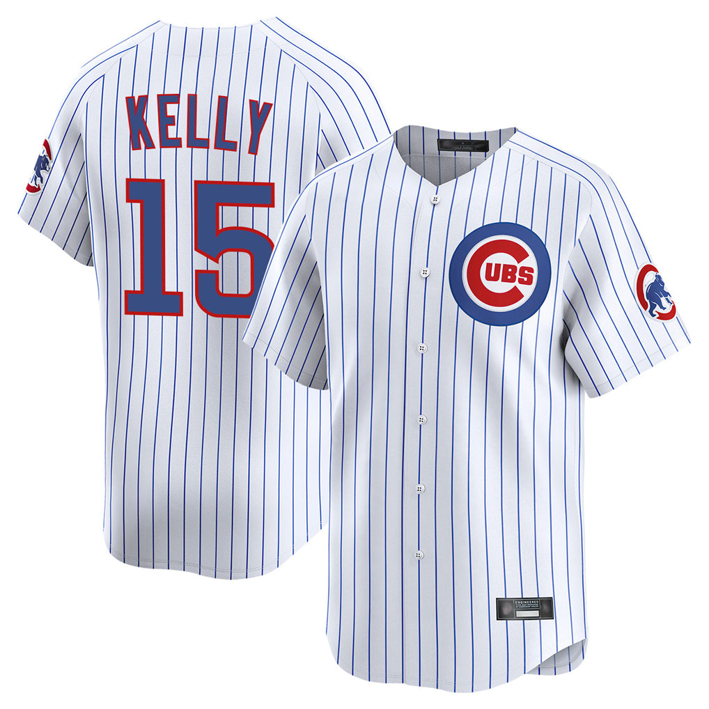 Chicago Cubs #15 Carson Kelly Player White REYNOLDS Limited Home Game Stitched Jerseys