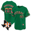 Custom Houston Astros Mexico Texas Patch Vapor Premier Limited Jersey ¨C Green REYNOLDS