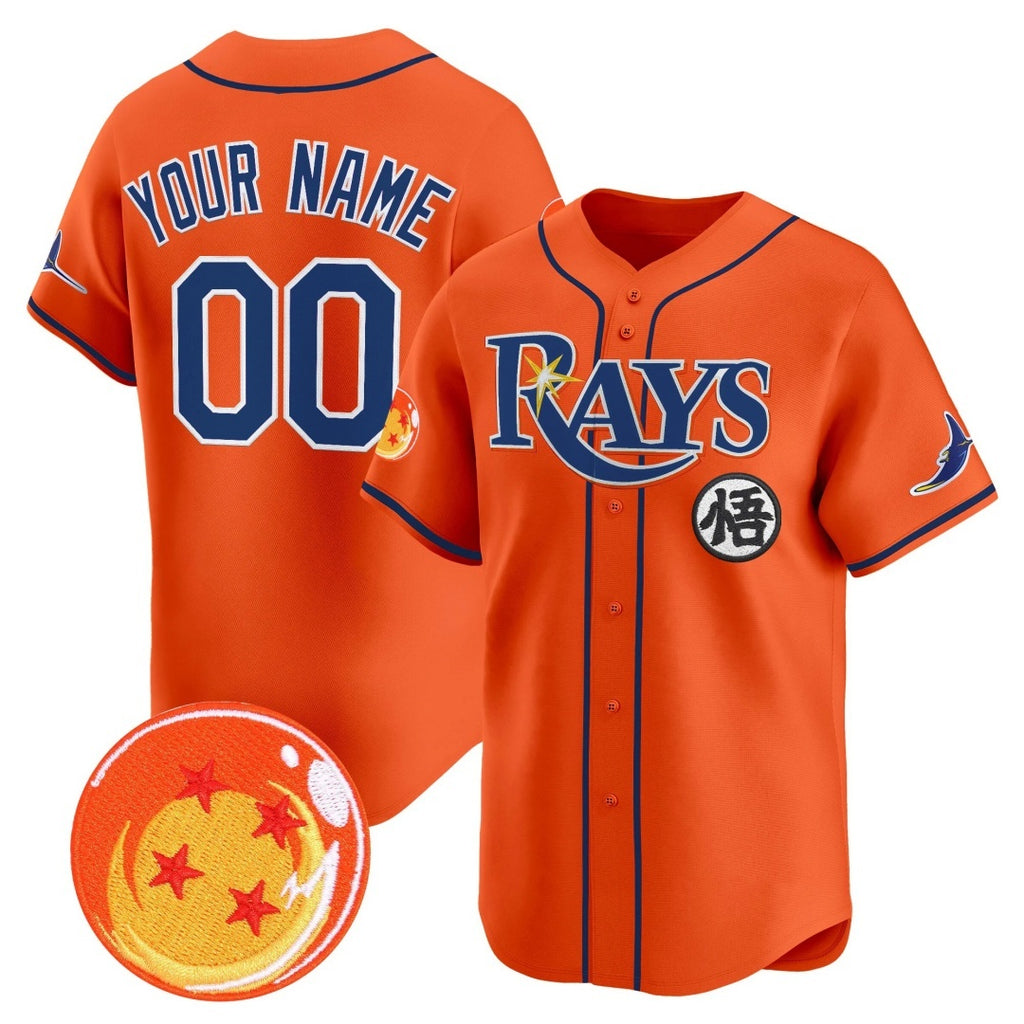 Custom Tampa Bay Rays x Dragon Ball Orange REYNOLDS Vapor Premier Limited Jersey - All Stitched