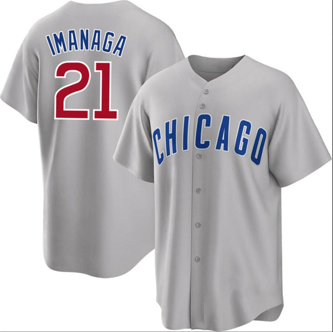 Chicago Cubs #21 Sh¨­ta Imanaga Gray REYNOLDS Cool Base Stitched Jersey
