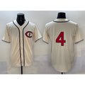 Chicago Cubs #4 Pete Crow-Armstrong Cream REYNOLDS Field of Dreams Cool Base Stitched Jersey