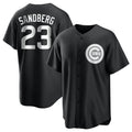Chicago Cubs #23 Ryne Sandberg Player Black REYNOLDS Game Stitched Jerseys