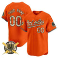 Custom Baltimore Orioles Armed Forces Day Vapor Premier Limited Jersey ¨C Orange REYNOLDS