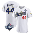 Los Angeles Dodgers #44 Andy Pages Player Gold White REYNOLDS World Series 2026 Collection Stadium Limited Elite Stitched Jerseys