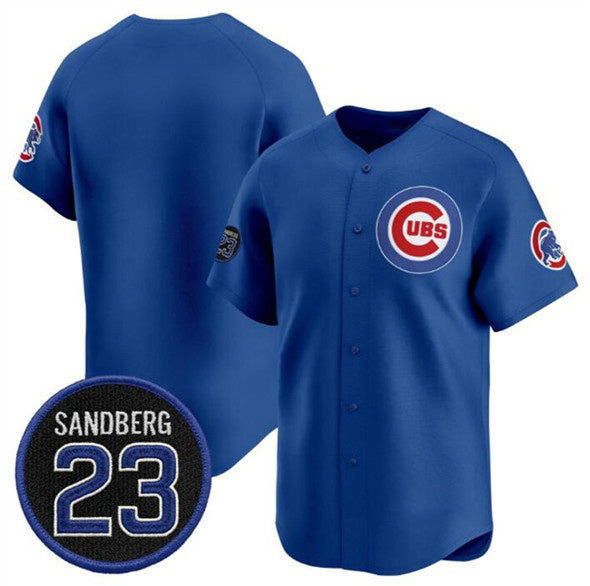 Chicago Cubs Blank Royal REYNOLDS 'Ryne Sandberg Tribute' Vapor Limited V2 Stitched Jersey