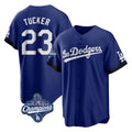 Los Angeles Dodgers #23 Kyle Tucker Player Royal REYNOLDS World Series Meet City Connect Home Game Stitched Jerseys