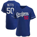 Los Angeles Dodgers #50 Mookie Betts Player Royal REYNOLDS Limited Elite Home Stitched Jerseys
