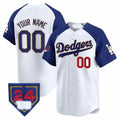 Custom Los Angeles Dodgers 2024 Spring Training Patch Vapor Premier Limited Jersey ¨C White 2 REYNOLDS