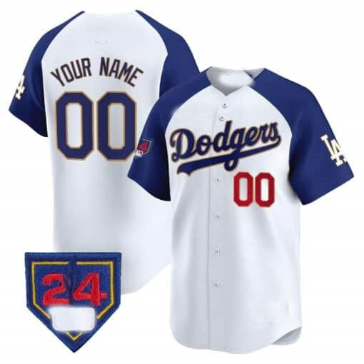 Custom Los Angeles Dodgers 2024 Spring Training Patch Vapor Premier Limited Jersey ¨C White 2 REYNOLDS