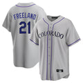 Colorado Rockies #21 Kyle Freeland Player Gray REYNOLDS Game Home Stitched Jerseys