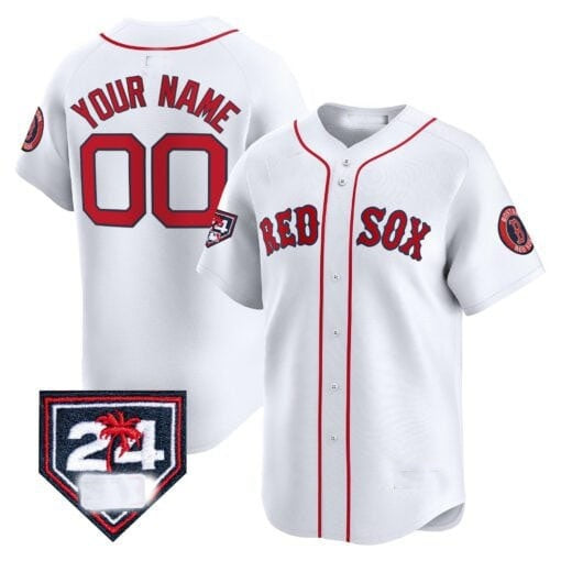 Custom Boston Red Sox 2024 Spring Training Patch Vapor Premier Limited Jersey ¨C White REYNOLDS