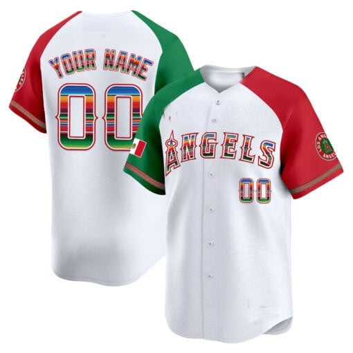 Custom Los Angeles Angels Mexico Vapor Premier Limited Jersey ¨C White REYNOLDS