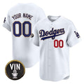 Custom Los Angeles Dodgers Vin Scully Patch Gold Trim Vapor Premier Limited Jersey ¨C All Stitched-White REYNOLDS