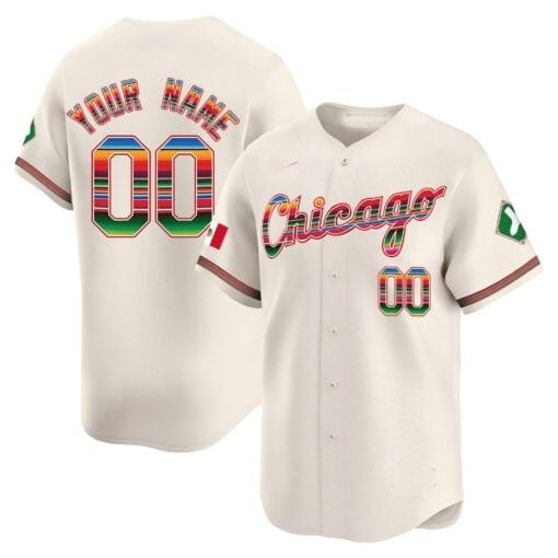 Custom Chicago White Sox Mexico Vapor Premier Limited Jersey V3- Cream REYNOLDS