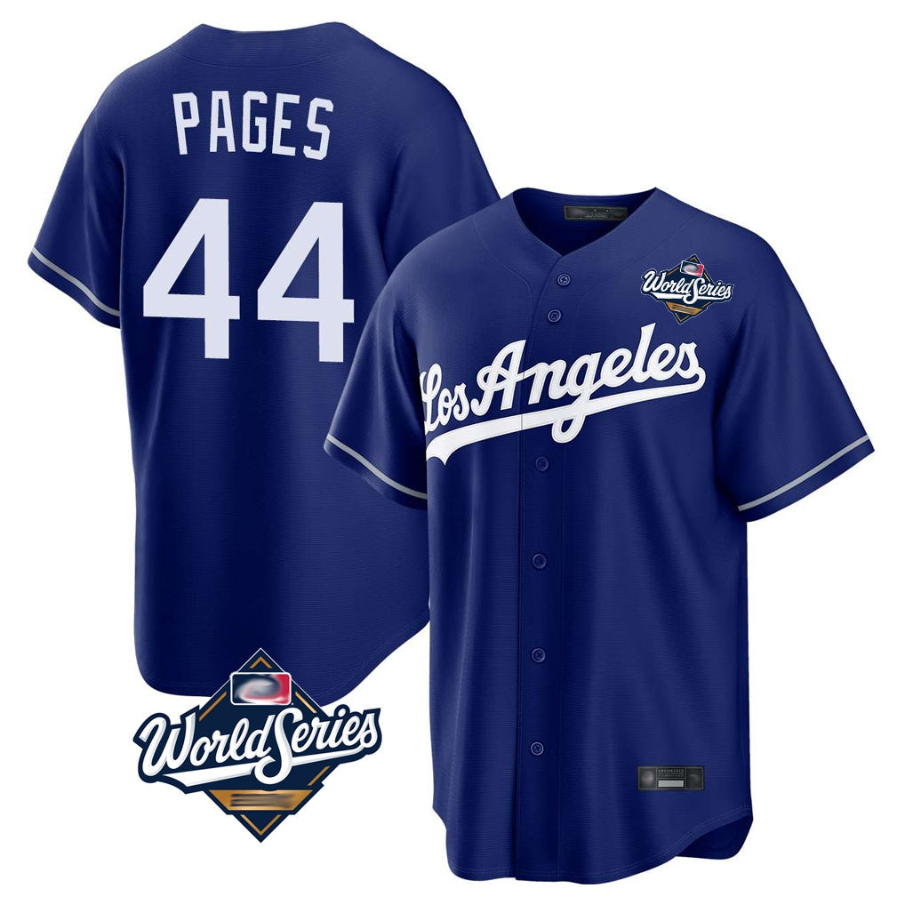 Los Angeles Dodgers #44 Andy Pages Player Royal REYNOLDS World Series Game Stitched Jerseys