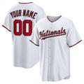 Custom Washington Nationals White REYNOLDS Home Replica Jersey