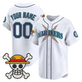 Custom Seattle Mariners x One Piece White REYNOLDS Vapor Premier Limited Jersey - Stitched