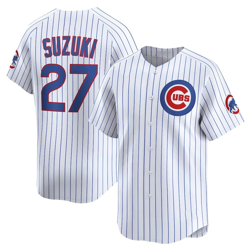 Chicago Cubs #27 Seiya Suzuki White REYNOLDS Home Limited Player Jersey