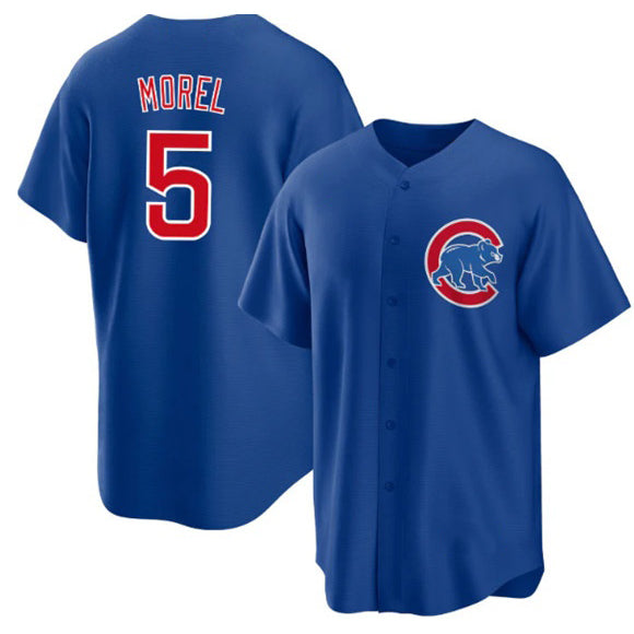 Chicago Cubs #5 Christopher Morel Chicago Blue REYNOLDS Cool Base Stitched Jersey