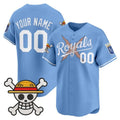 Custom Kansas City Royals x One Piece Blue REYNOLDS Vapor Premier Limited Jersey - Stitched