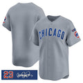 Chicago Cubs Blank Gray REYNOLDS 'Ryne Sandberg Tribute' Vapor Limited V3 Stitched Jersey
