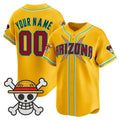 Custom Arizona Diamondbacks x One Piece Gold REYNOLDS Vapor Premier Limited Jersey - Stitched
