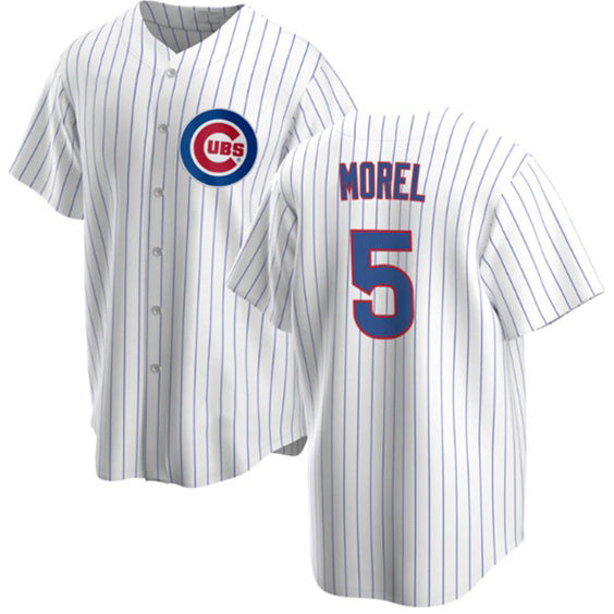 Chicago Cubs #5 Christopher Morel Chicago White REYNOLDS Cool Base Stitched Jersey
