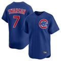 Chicago Cubs #7 Dansby Swanson Player Royal REYNOLDS Limited Home Stitched Jerseys