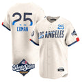 Los Angeles Dodgers #25 Tommy Edman Player Cream REYNOLDS World Series City Connect Limited Home Stitched Jerseys