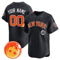 Custom New York Yankees x Dragon Ball Navy REYNOLDS Vapor Premier Limited Jersey - All Stitched