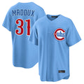 Chicago Cubs #31 Greg Maddux Player Light Blue REYNOLDS Home Game Stitched Jerseys
