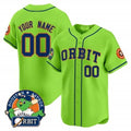 Custom Houston Astros Orbit Patch Green REYNOLDS Vapor Premier Limited Jersey ¨C All Stitched