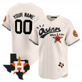 Custom Houston Astros Cactus Jack Style Vapor Premier Limited Jersey ¨C Stitched-Cream REYNOLDS