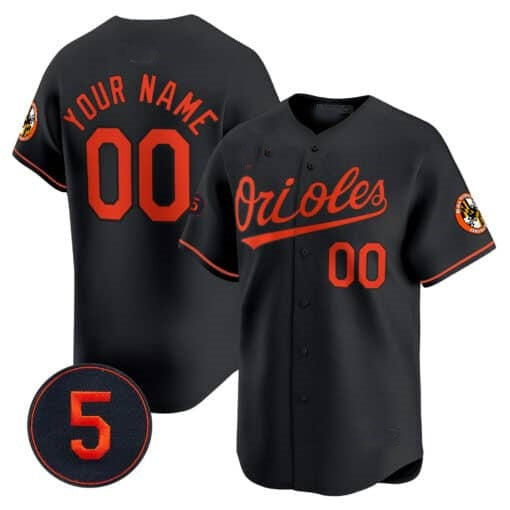 Custom Baltimore Orioles Robinson Patch Vapor Premier Limited Jersey ¨C Black 2 REYNOLDS