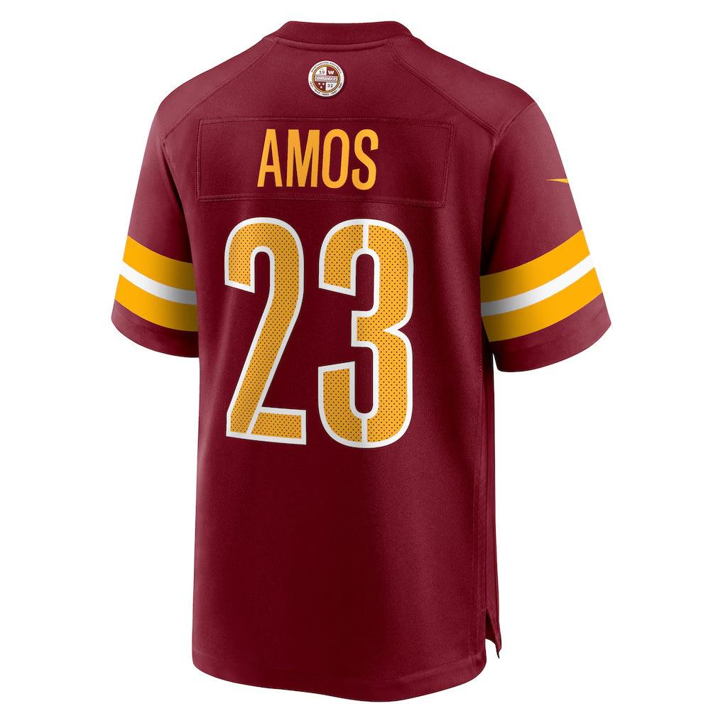 W.Commanders #23 Trey Amos Burgundy REYNOLDS Team Game Jersey