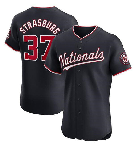 Washington Nationals #37 Stephen Strasburg Navy REYNOLDS Alternate Elite Stitched Jersey