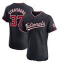 Washington Nationals #37 Stephen Strasburg Navy REYNOLDS Alternate Elite Stitched Jersey