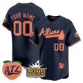 Custom Atlanta Braves Atliens & Peach Vapor Premier Limited Jersey ¨CNavy REYNOLDS