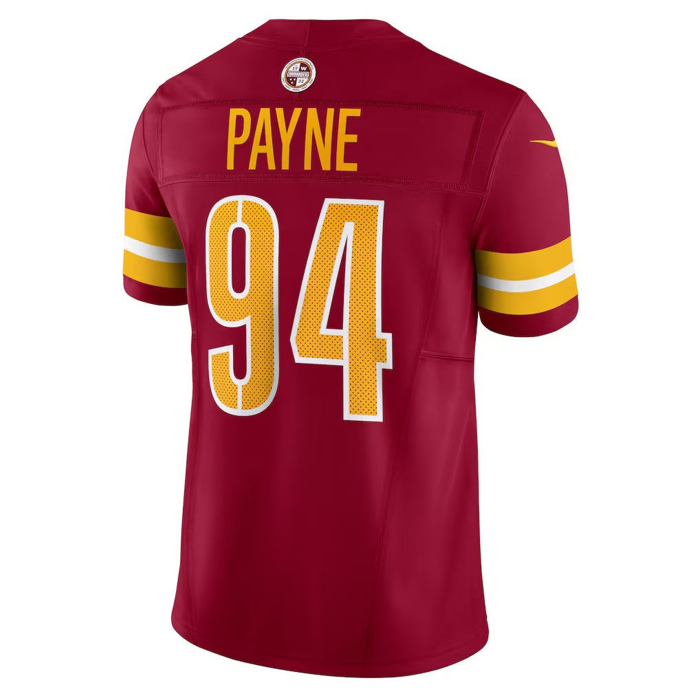 W.Commanders #94 Daron Payne Burgundy REYNOLDS Vapor F.U.S.E. Limited Jersey