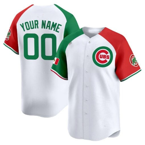 Custom Chicago Cubs Mexico Vapor Premier Limited Jersey V3 ¨C White 2 REYNOLDS