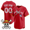 Custom Toronto Blue Jays x One Piece Red REYNOLDS Vapor Premier Limited Jersey - Stitched