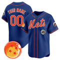 Custom New York Mets x Dragon Ball Royal REYNOLDS Vapor Premier Limited Jersey - All Stitched