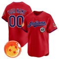 Custom Cleveland Indians x Dragon Ball Red REYNOLDS Vapor Premier Limited Jersey - All Stitched