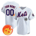 Custom New York Mets x Dragon Ball White REYNOLDS Vapor Premier Limited Jersey - All Stitched