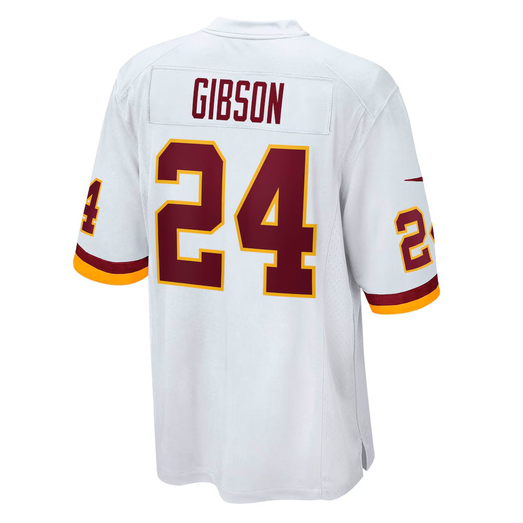 W.Football Team #24 Antonio Gibson White REYNOLDS Game Player Jersey