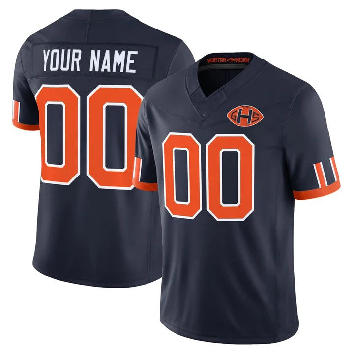Custom C.Bears Navy Rivalries Jersey - All Stitched Jersey REYNOLDS