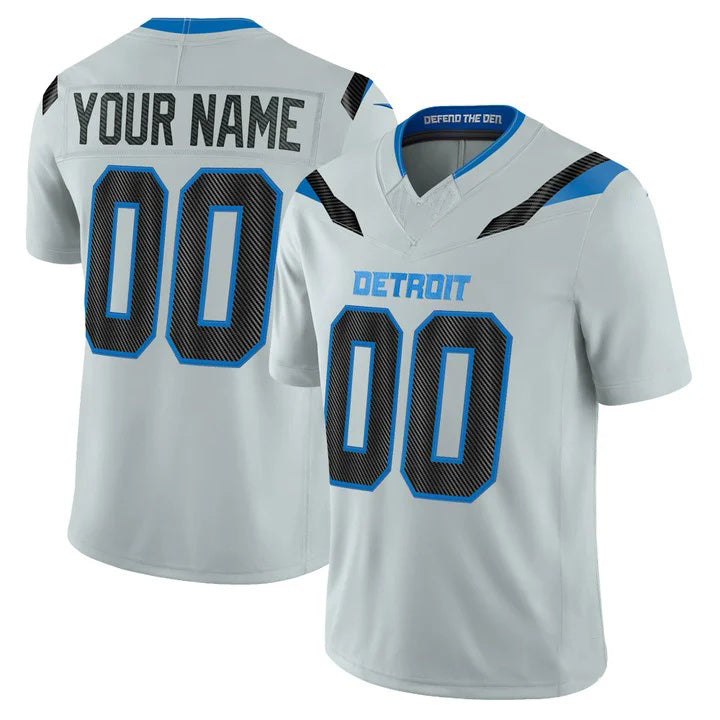Custom D.Lions Silver 2026 Rivalries Vapor Limited Jersey - All Stitched Jersey REYNOLDS
