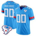 Custom H.Texans Rivalries Blue Jersey - All Stitched Jersey REYNOLDS
