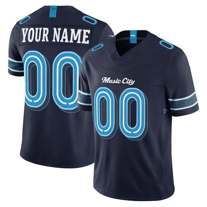 Custom T.Titans Navy 2026 Rivalries Vapor Limited Jersey - All Stitched Jersey REYNOLDS